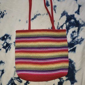 Stone mountain multi colored woven purse